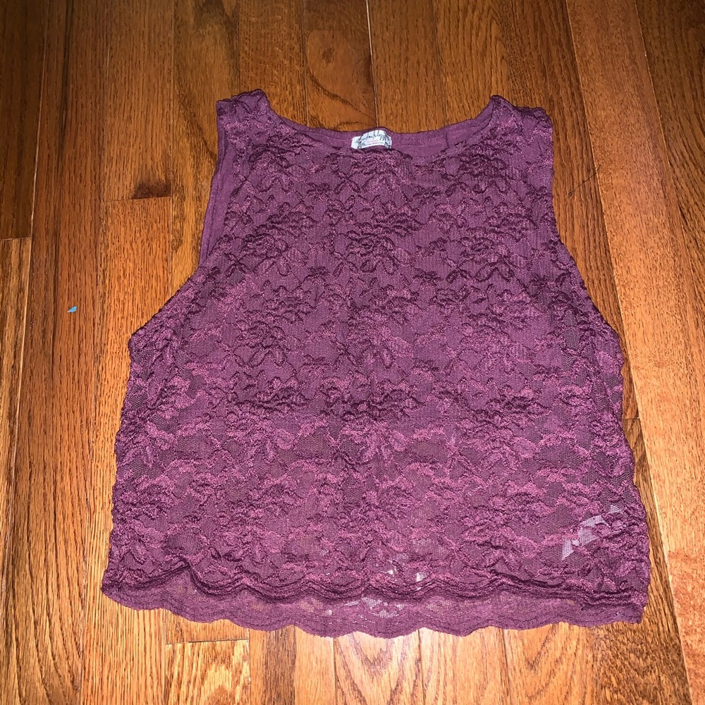 Purple lace top